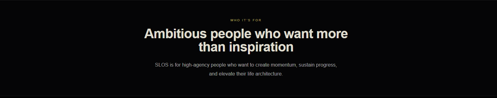 Homepage Who It is for