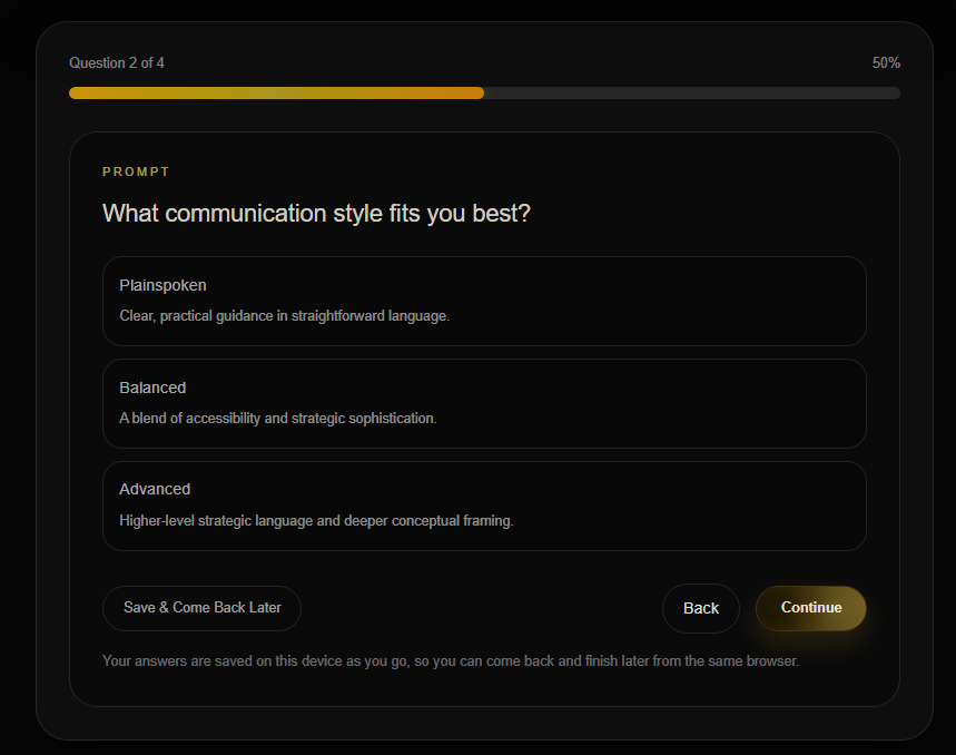 LAA™ Communication Style Options