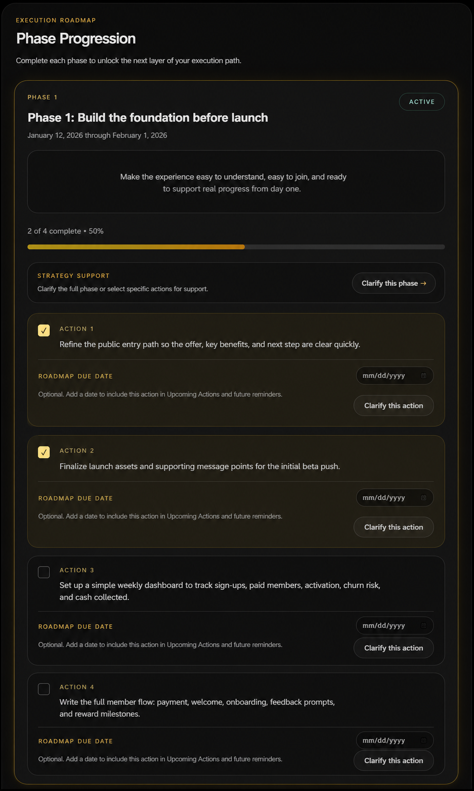 Execution Phase Progression