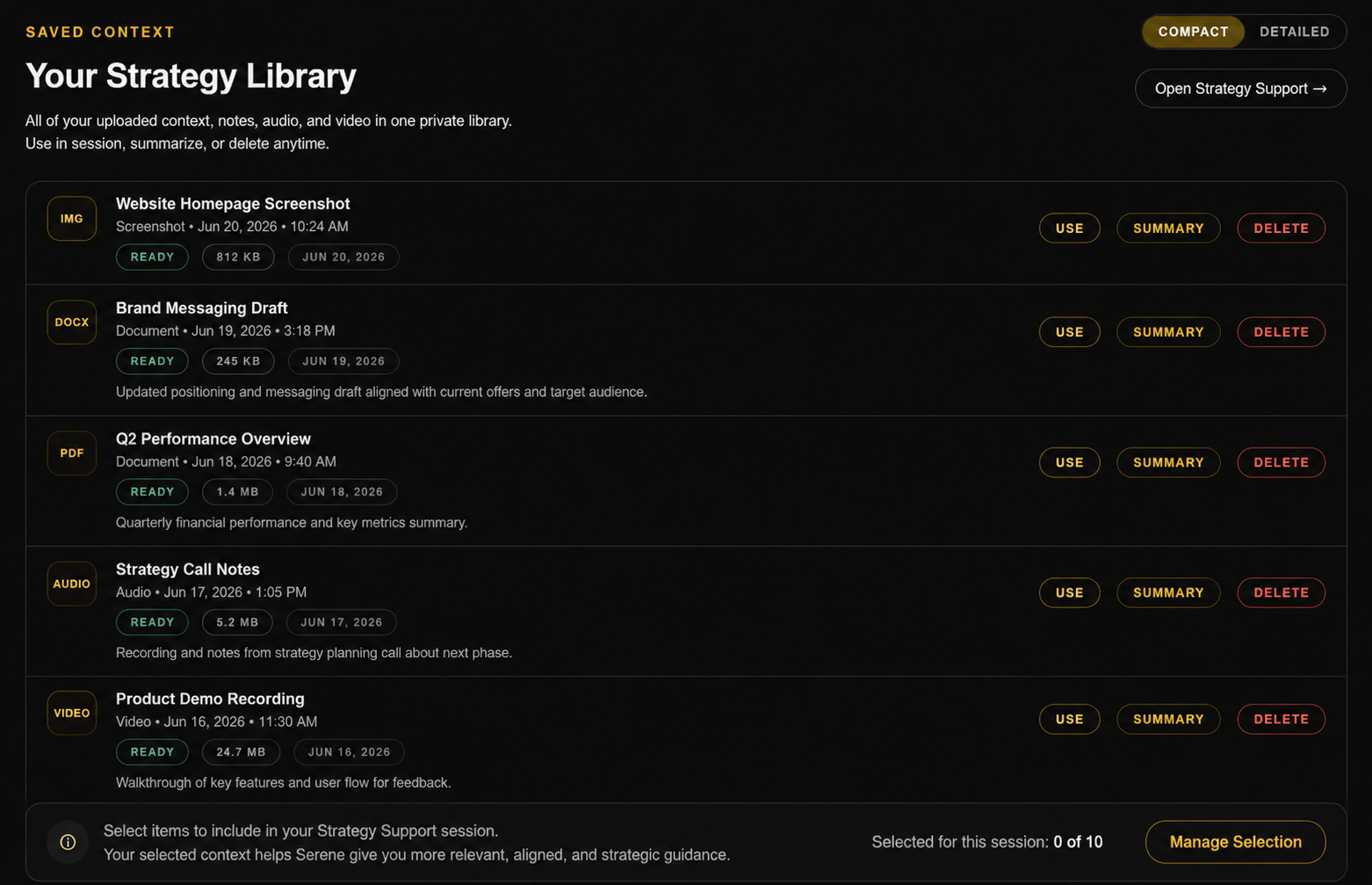 Strategy Context Library