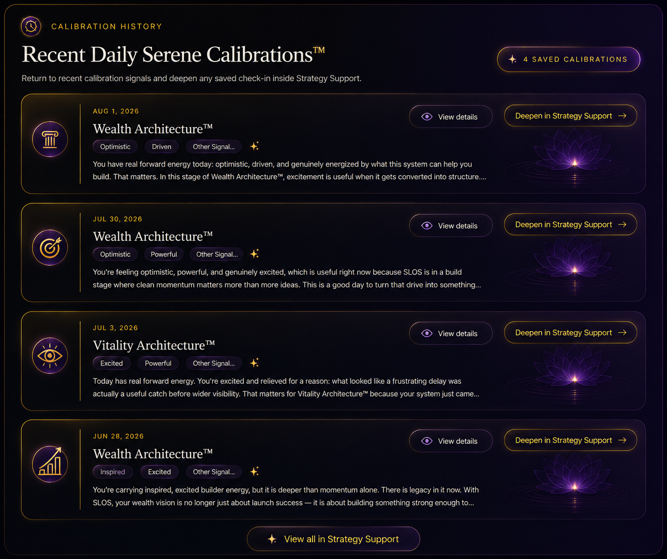 DSC Calibration History